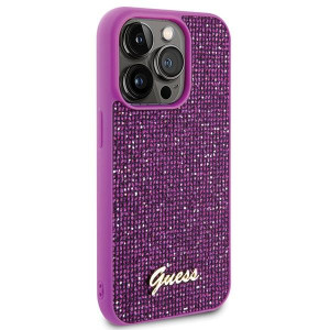 Оригинален гръб GUESS Disco Metal Script - iPhone 15 Pro розов - Img 4