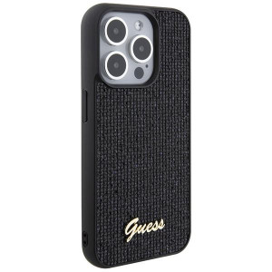 Оригинален гръб GUESS Disco Metal Script - iPhone 15 Pro черен - Img 4