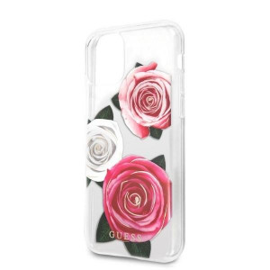 Оригинален гръб GUESS Flower Desire GUHCN58ROSTRT - iPhone 11 Pro прозрачен с розови и бели рози - Img 3