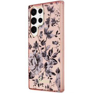 Оригинален гръб GUESS Flower GUHCS23LHCFWSP - Samsung Galaxy S23 Ultra розов - Img 2