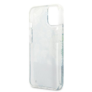 Оригинален гръб GUESS Flower Liquid Glitter GUHCP13MLFLSN - iPhone 13 зелен - Img 7