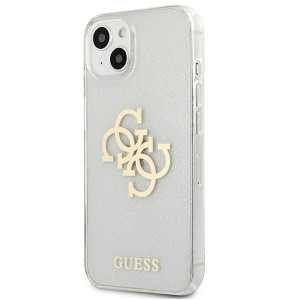 Оригинален гръб GUESS Glitter 4G Big Logo GUHCP13SPCUGL4GTR - iPhone 13 mini прозрачен - Img 2
