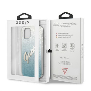 Оригинален гръб GUESS Glitter Gradient GUHCP12MPCUGLSBL - iPhone 12 / 12 Pro син - Img 8
