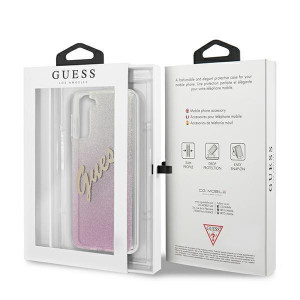 Оригинален гръб GUESS Glitter Gradient Script GUHCS21MPCUGLSPI - Samsung Galaxy S21+ 5G розов - Img 8