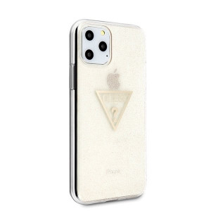 Оригинален гръб GUESS Glitter Triangle GUHCN58SGTLGO - iPhone 11 Pro златист - Img 5