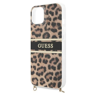 Оригинален гръб GUESS Gold Strap GUHCP13SKBCLE - iPhone 13 mini леопард - Img 6