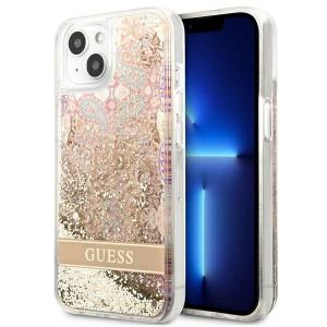Оригинален гръб GUESS GUHCP13SLFLSD - iPhone 13 mini златист - Img 1