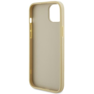 Оригинален гръб GUESS Leather 4G Metal Logo Strass - iPhone 15 златист - Img 7