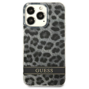 Оригинален гръб GUESS Leopard GUHCP13LHSLEOK - iPhone 13 Pro сив - Img 3