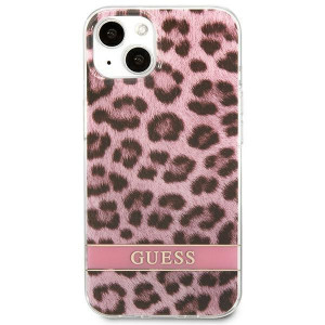Оригинален гръб GUESS Leopard GUHCP13SHSLEOP - iPhone 13 mini розов - Img 3