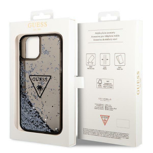 Оригинален гръб GUESS Liquid Glitter Palm Collection GUHCP14SLFCTPK - iPhone 14 черен - Img 8