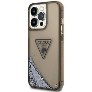 Оригинален гръб GUESS Liquid Glitter Palm Collection GUHCP14XLFCTPK - iPhone 14 Pro Max черен - Img 2