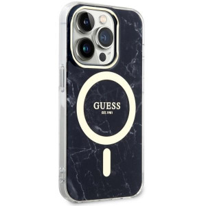 Оригинален гръб GUESS Marble MagSafe GUHMP14XPCUMAK - iPhone 14 Pro Max черен - Img 4