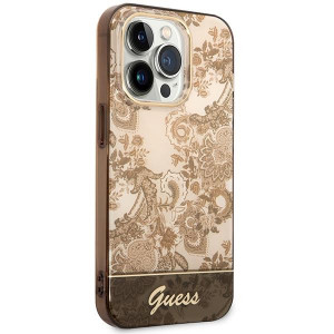Оригинален гръб GUESS Porcelain GUHCP14LHGPLHC - iPhone 14 Pro охра - Img 4