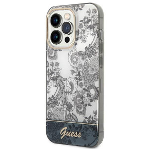 Оригинален гръб GUESS Porcelain GUHCP14LHGPLHG - iPhone 14 Pro сив - Img 2