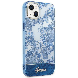 Оригинален гръб GUESS Porcelain GUHCP14MHGPLHB - iPhone 14 Plus син - Img 4