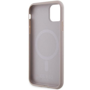 Оригинален гръб GUESS Saffiano MagSafe GUHMN61PSAHMCP - iPhone 11 розов - Img 7
