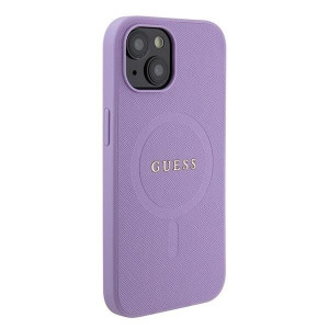 Оригинален гръб GUESS Saffiano MagSafe GUHMP15SPSAHMCU - iPhone 15 лилав - Img 4