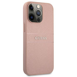 Оригинален гръб GUESS Saffiano Stripe GUHCP13XPSASBPI - iPhone 13 Pro Max розов - Img 4