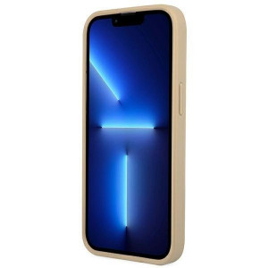 Оригинален гръб GUESS Saffiano Triangle Logo GUHCP14SPSATLE - iPhone 14 бежов - Img 5