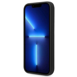 Оригинален гръб GUESS Silicone Logo Plate 4G Logo Plate GUHMP14LSBPLK MagSafe - iPhone 14 Pro черен - Img 5