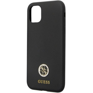 Оригинален гръб GUESS Silicone Logo Strass 4G GUHCN614DGPK Case - iPhone 11 черен - Img 6