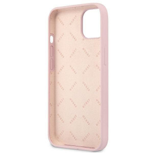 Оригинален гръб GUESS Silicone Triangle Logo GUHCP13MSLTGU - iPhone 13 лилав - Img 7