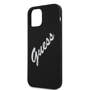 Оригинален гръб GUESS Silicone Vintage Script GUHCP12LLSVSBW - iPhone 12 Pro Max черен - Img 6