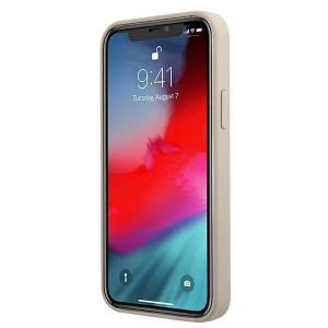 Оригинален гръб GUESS Silicone Vintage Script GUHCP12SLSVSGP - iPhone 12 mini бежов - Img 5