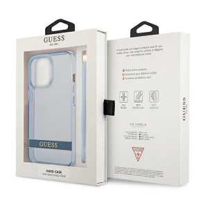 Оригинален гръб GUESS Translucent Strap GUHCP13LHTSGSB - iPhone 13 Pro син - Img 8
