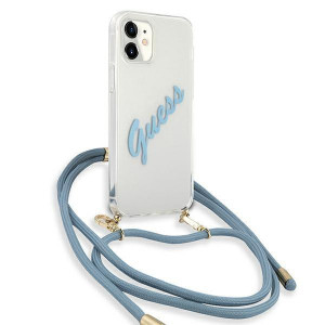 Оригинален гръб GUESS Vintage GUHCP12SCRTVSBL - iPhone 12 mini син - Img 3