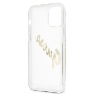 Оригинален гръб GUESS Vintage Script Gold GUHCP12LKTRSVGO - iPhone 12 Pro Max прозрачен - Img 7