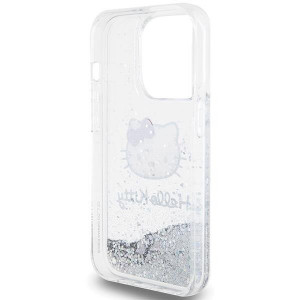 Оригинален гръб Hello Kitty Liquid Glitter Charms Kitty Head - iPhone 14 Pro сребрист - Img 7