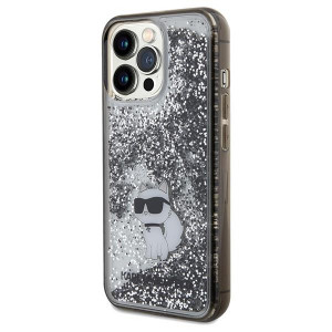 Оригинален гръб KARL LAGERFELD Liquid Glitter Choupette - iPhone 13 Pro Max прозрачен - Img 2