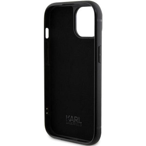 Оригинален гръб KARL LAGERFELD Rhinestone Logo Metal Plate - iPhone 15 черен - Img 7