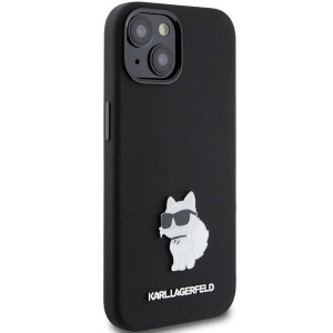 Оригинален гръб KARL LAGERFELD Silicone Choupette Metal Pin - iPhone 15 Plus / 14 Plus черен - Img 4