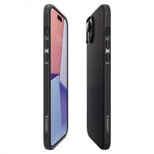 Оригинален гръб SPIGEN Liquid Air - iPhone 15 черен мат - Img 7
