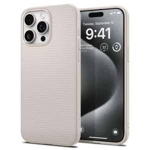 Оригинален гръб SPIGEN Liquid Air - iPhone 15 Pro natural titanium - Img 1