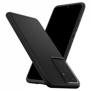 Оригинален гръб SPIGEN Liquid Air - Samsung Galaxy S21 Ultra 5G черен мат - Img 7