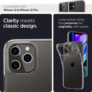 Оригинален гръб SPIGEN Liquid Crystal - iPhone 12 / 12 Pro кристалнопрозрачен - Img 12