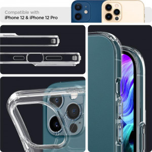 Оригинален гръб SPIGEN Liquid Crystal - iPhone 12 / 12 Pro кристалнопрозрачен - Img 19