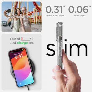 Оригинален гръб SPIGEN Liquid Crystal - iPhone 15 Plus Glitter Crystal - Img 11