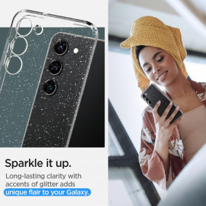 Оригинален гръб SPIGEN Liquid Crystal - Samsung Galaxy S23 прозрачен с блясък - Img 11