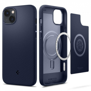 Оригинален гръб SPIGEN Mag Armor MagSafe - iPhone 14 Plus син - Img 1