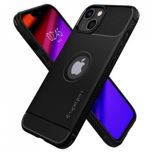 Оригинален гръб SPIGEN Rugged Armor - iPhone 13 черен мат - Img 7