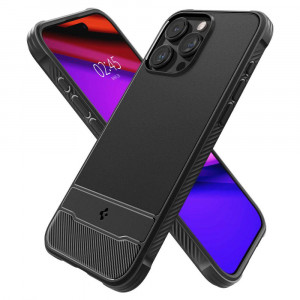 Оригинален гръб SPIGEN Rugged Armor MagSafe - iPhone 15 Pro черен мат - Img 7
