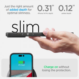 Оригинален гръб SPIGEN Ultra Hybrid - iPhone 14 Pro черен мат - Img 12