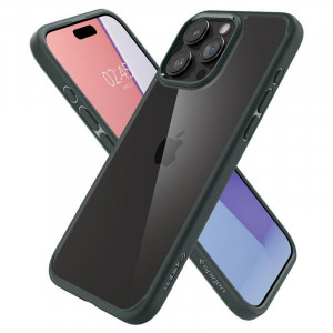 Оригинален гръб SPIGEN Ultra Hybrid - iPhone 15 Pro Max тъмнозелен - Img 12