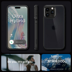 Оригинален гръб SPIGEN Ultra Hybrid - iPhone 15 Pro Max Frost Black - Img 14