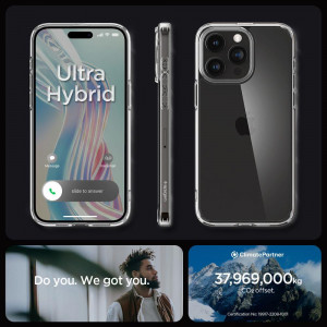 Оригинален гръб SPIGEN Ultra Hybrid - iPhone 15 Pro Max кристалнопрозрачен - Img 15